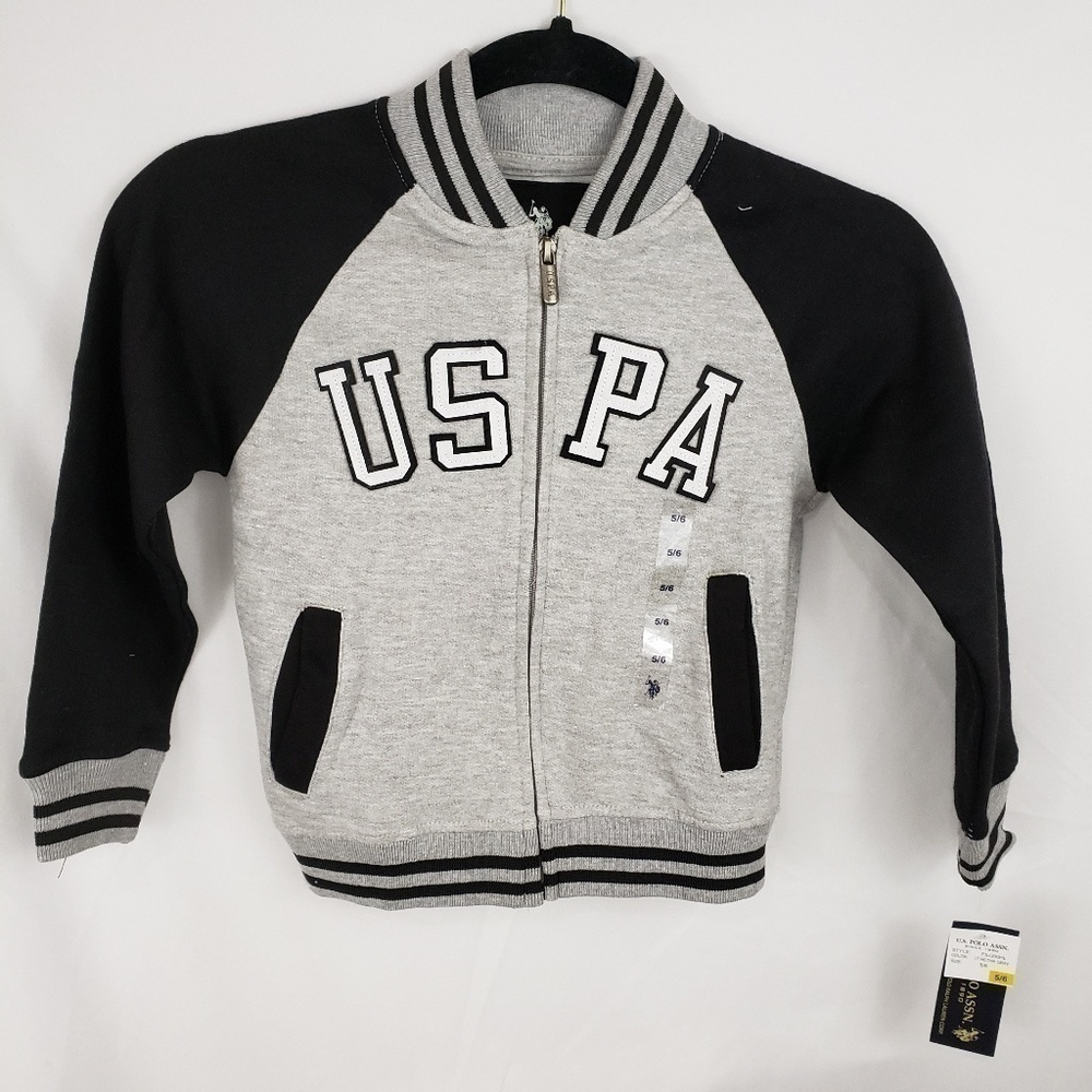u.s Polo Assn. Sweater Jacket Size 5/6 NWT